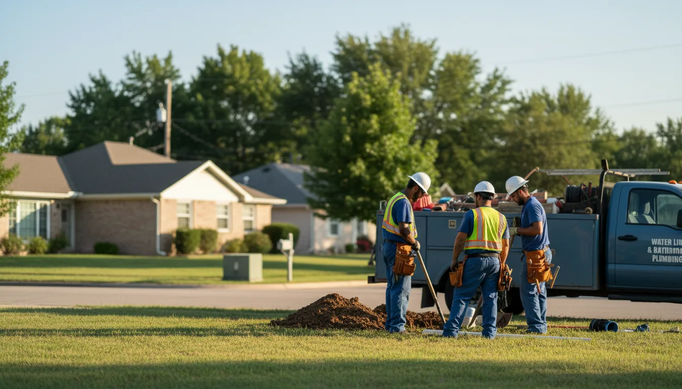 Residential water line and bathroom plumbing service in Amesville, OH